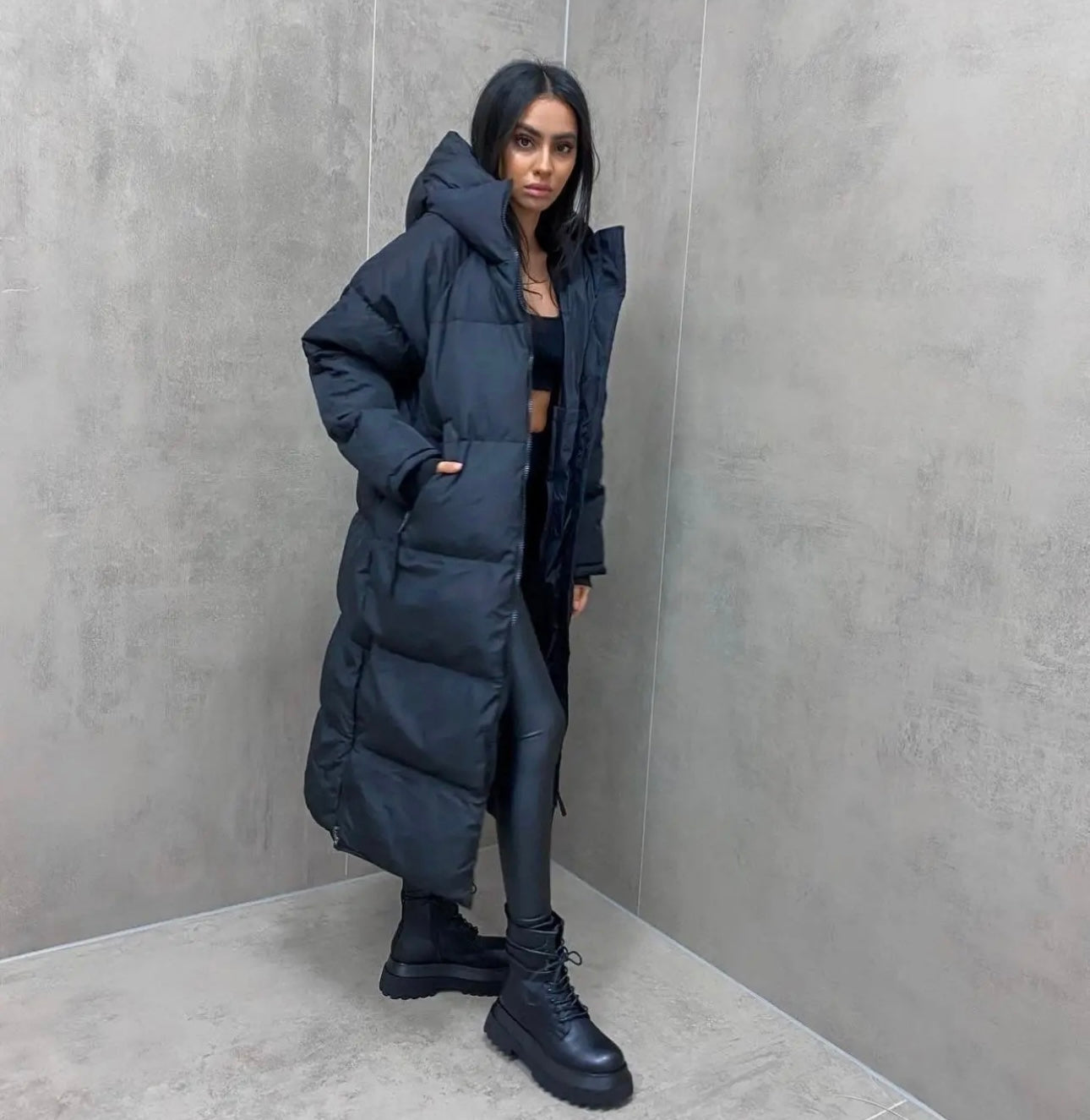 LONG PUFFERCOAT
