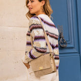 PULLI MIT PAILLETTEN BEIGE