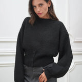 STRICKPULLOVER MIT KNOPFLEISTE