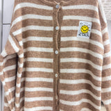 GESTREIFTER CARDIGAN "SMILEY"