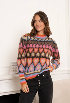 PULLOVER "COLOURFUL HEARTS"