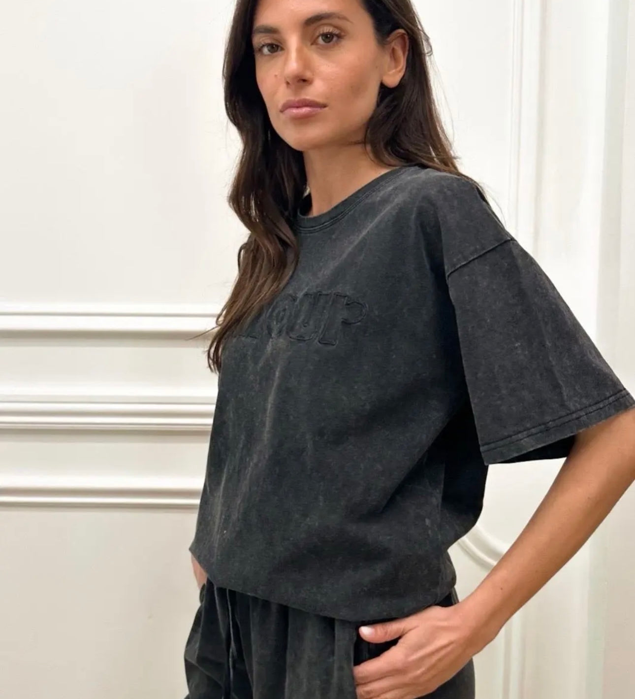 OVERSIZE WASHED T-SHIRT „AMOUR"