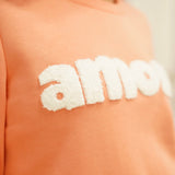 SWEATSHIRT "AMOUR" IN PEACH