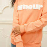 SWEATSHIRT "AMOUR" IN PEACH