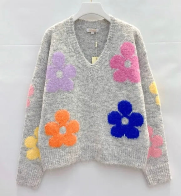 PULLOVER "COLOURFUL FLOWERS"