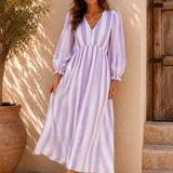 Luna Lyocell Dress Flieder weiss