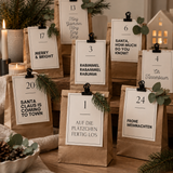 DIY Adventskalender Set – 24 Tüten, Kärtchen & Klammern 🎄🤎