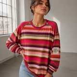 RAINBOW VIBES SWEATER BORDEAUX 🌈
