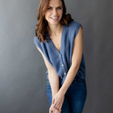 STRICKWESTE MIT V-AUSSCHNITT