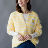 GESTREIFTER CARDIGAN "SMILEY"