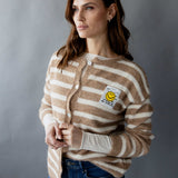 GESTREIFTER CARDIGAN "SMILEY"