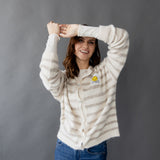 GESTREIFTER CARDIGAN "SMILEY"