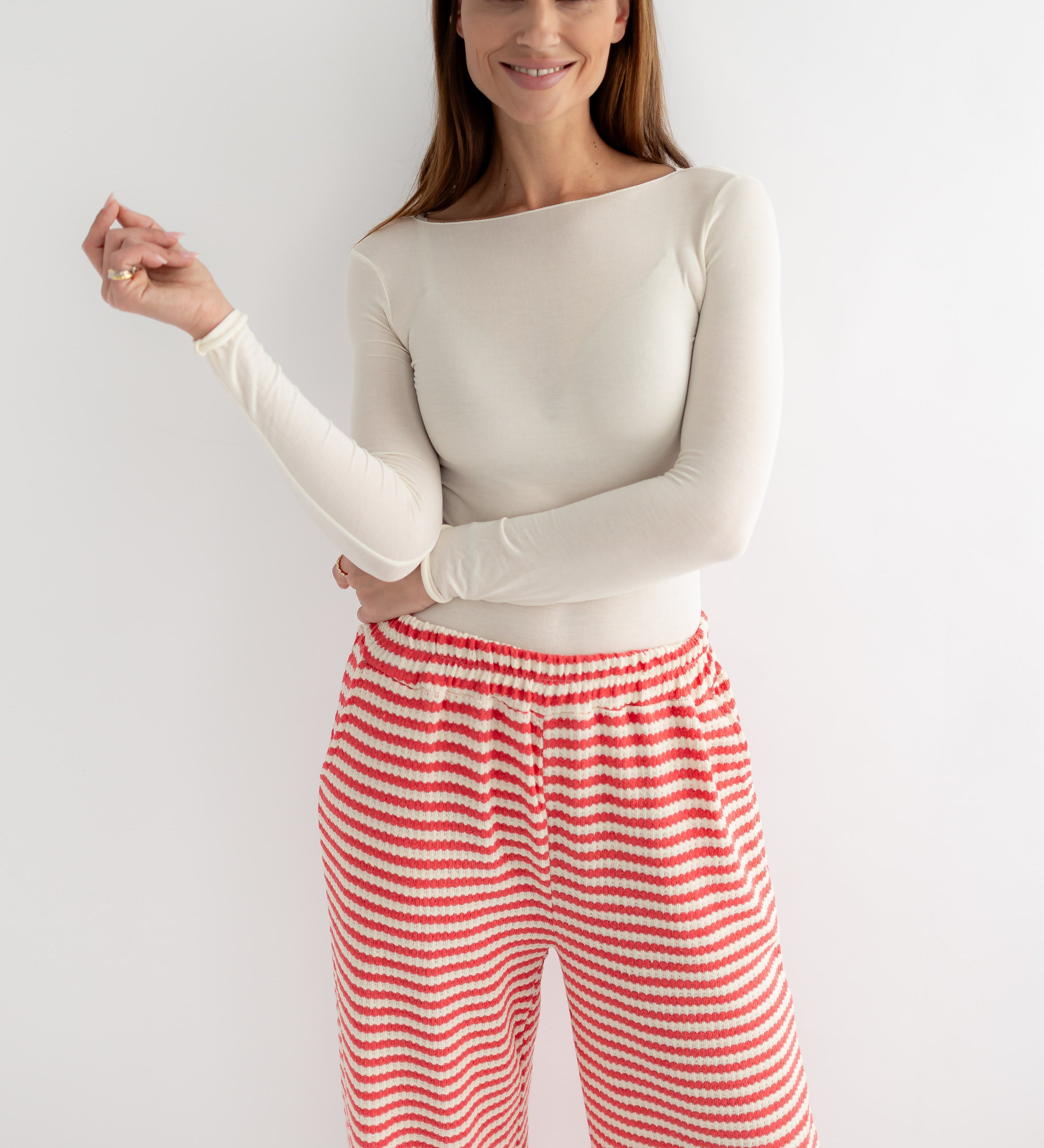 GESTREIFTE STRICKHOSE "RIVIERA"