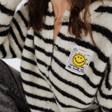GESTREIFTER CARDIGAN "SMILEY"