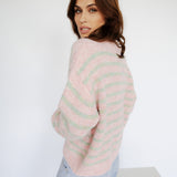 GESTREIFTER CARDIGAN "SMILEY"