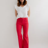 ROTE WIDE-LEG HOSE "CHERRY POP"