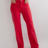 ROTE WIDE-LEG HOSE "CHERRY POP"