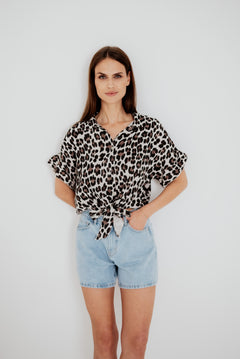 KNOTEN-MUSSELINBLUSE "LEO SOFT KNOT"
