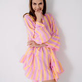 KURZES MUSSELINKLEID "LAVENDER LEMON"