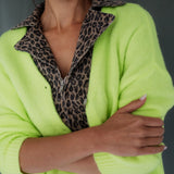 STRICKJACKE MIT V-AUSSCHNITT LIMEGREEN