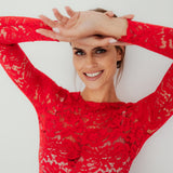 ROTER SPITZENBODY „CARMEN“