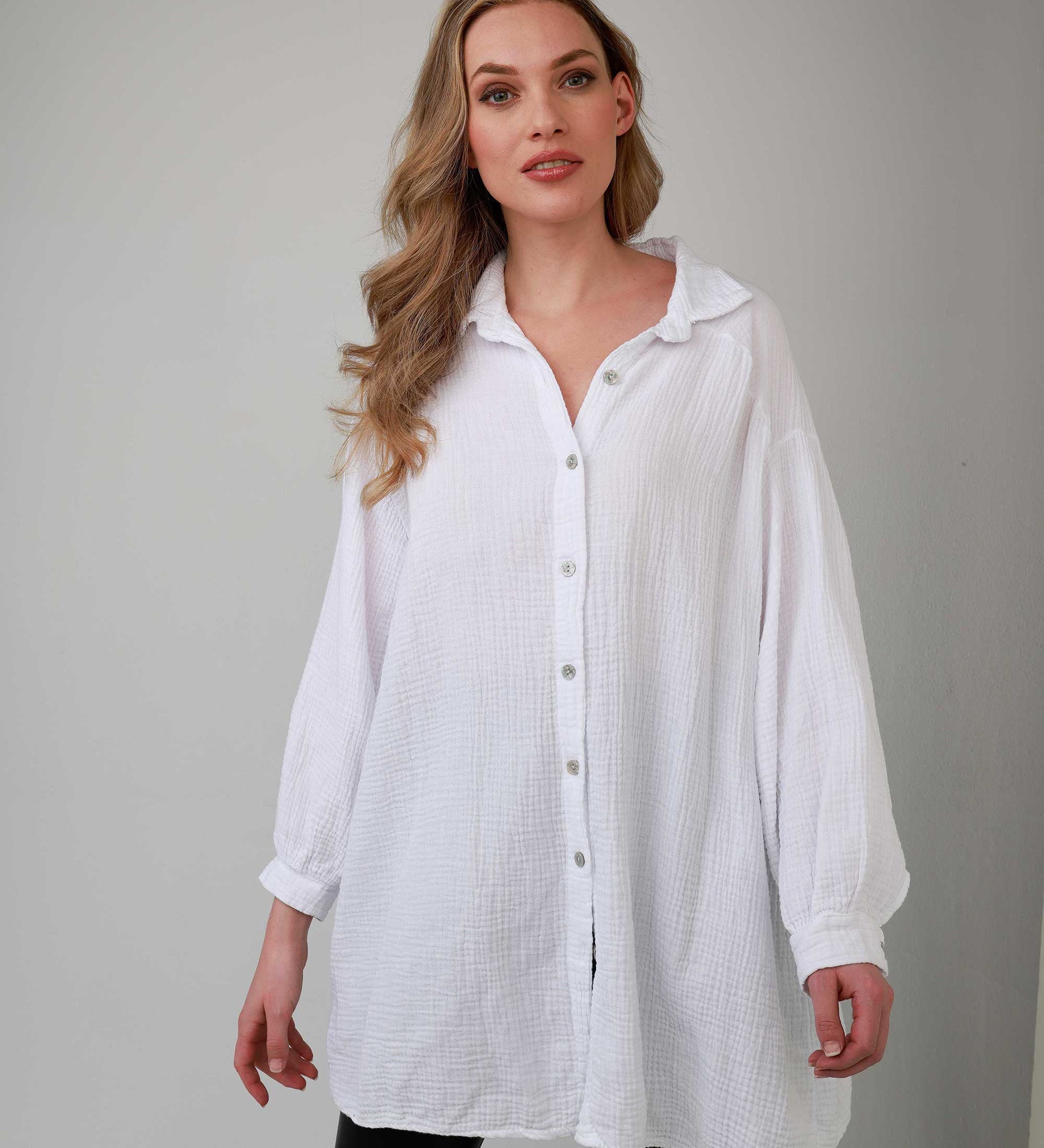 OVERSIZEBLUSE MUSSELIN MALIA