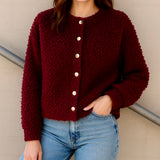 TEDDYCARDIGAN IN BORDEAUX
