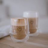 DOPPELWANDIGES GLAS "HERZ" 200 mL