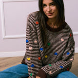 GESTREIFTER PULLOVER "LITTLE HEARTS"