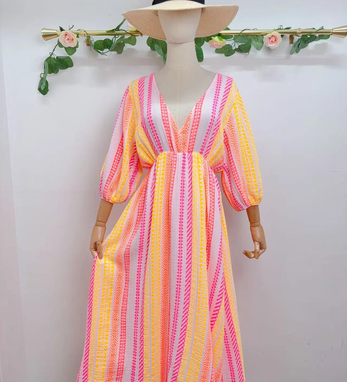 MAXI MUSSELINKLEID "ELLA"