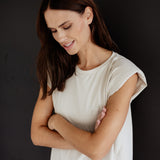 ÄRMELLOSES MAXI SHIRTKLEID