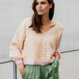 GESTREIFTE STRICKJACKE "VALERIE"