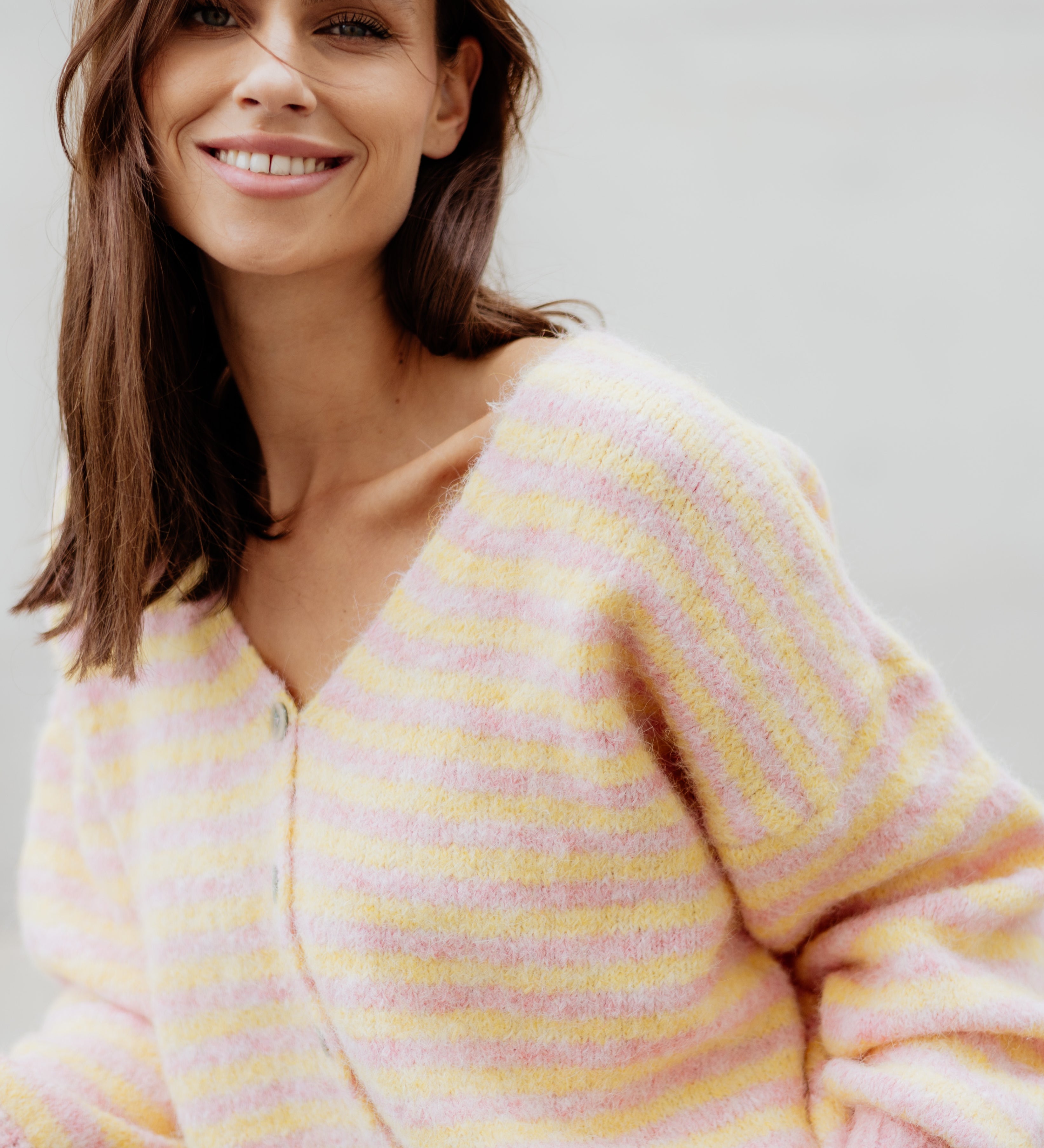GESTREIFTE STRICKJACKE "VALERIE"