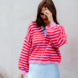 GESTREIFTE STRICKJACKE "VALERIE"
