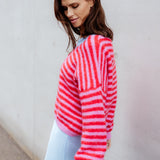 GESTREIFTE STRICKJACKE "VALERIE"