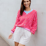 GESTREIFTE STRICKJACKE "VALERIE"