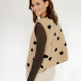 TEDDYWESTE MIT HERZCHEN "BEIGE"