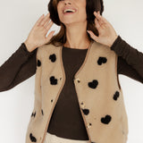 TEDDYWESTE MIT HERZCHEN "BEIGE"