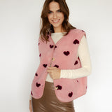 TEDDYWESTE MIT HERZCHEN "ROSA"