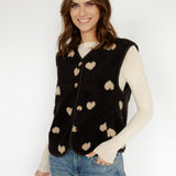 TEDDYWESTE MIT HERZCHEN "SCHOKO"