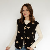 TEDDYWESTE MIT HERZCHEN "SCHOKO"