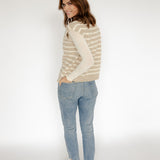 ÄRMELLOSE STRICKWESTE "MELBA" BEIGE