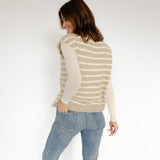 ÄRMELLOSE STRICKWESTE "MELBA" BEIGE