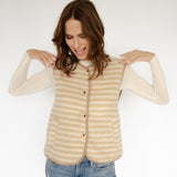 GESTREIFTE TEDDYWESTE "SANNA"