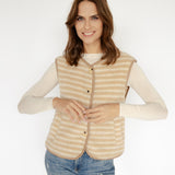 GESTREIFTE TEDDYWESTE "SANNA"