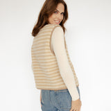 GESTREIFTE TEDDYWESTE "SANNA"