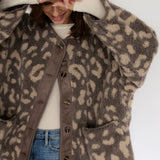 OVERSIZE LEOJACKE IN TAUPE