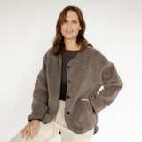 TEDDYJACKE IN TAUPE