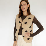 TEDDYWESTE MIT HERZCHEN "BEIGE"