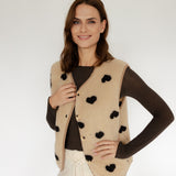 TEDDYWESTE MIT HERZCHEN "BEIGE"